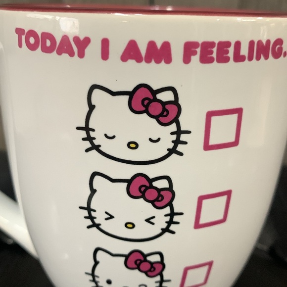 New Hello Kitty Today I Am Feeling Multi Face Ceramic Coffee Mug By Sanrio - Picture 2 of 11
